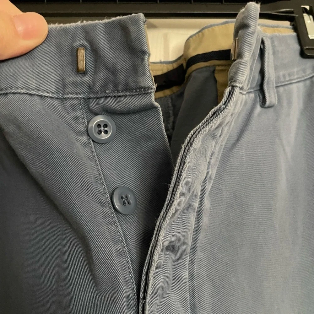 J. Crew Relaxed Fit Men's Slate Blue Chinos 100% Cotton 34X34